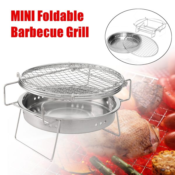 Mini Outdoor Stainless Steel Portable Folding BBQ Grill
