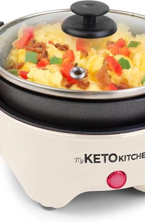 Nostalgia My Keto Kitchen Personal Multi-Cooker, Perfect for Healthy & Low-Carb Diets, Cauliflower Rice, Stir frys, Soups, Omelets