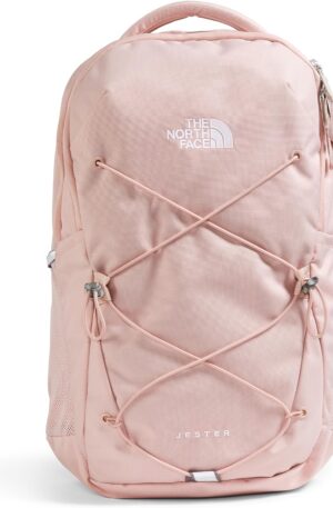 THE NORTH FACE Women's Jester Everyday Laptop Backpack | Commuter Travel Bag with Laptop Sleeve, Water-Repellent Finish, Spacious Compartment, Pink Moss, One Size
