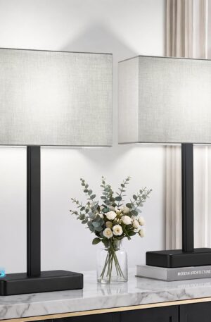 Touch Lamps for Nightstand Set of 2, Lamp for Bedroom Living Room with USB